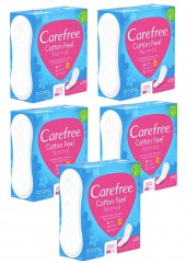 Carefree Slipeinlage Cotton Feel Normal 56 St, Прокладки ежедневные Cotton Normal 56 шт, 5 упаковок (280 шт)