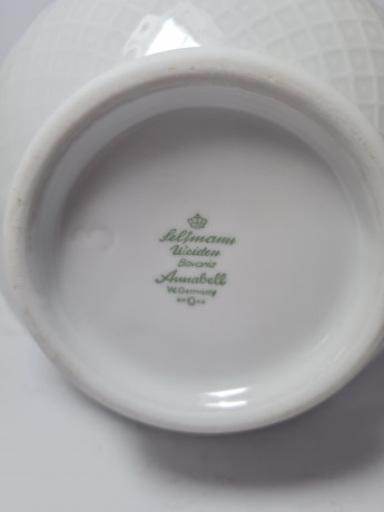 Seltman Weiden Bavaria Винтажная фарфоровая ваза "Чайные розы", 20см x 13см, Германия, 1960-70гг.