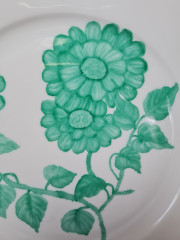 Seltmann Weiden Bavaria Тарелка с зеленым декором и фактурным рисунком, 27 см, Германия, 1960-70гг.