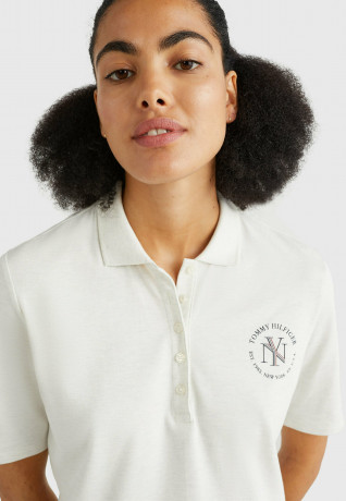 Tommy Hilfiger NYC LOGO REGULAR FIT Polo shirt white heather NYC LOGO REGULAR FIT Рубашка поло белый вереск