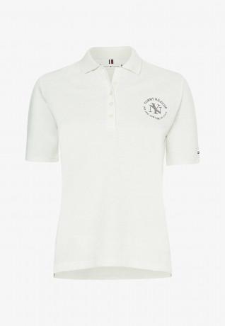 Tommy Hilfiger NYC LOGO REGULAR FIT Polo shirt white heather NYC LOGO REGULAR FIT Рубашка поло белый вереск