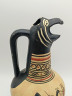 Ваза винтажная большая Lotus Art с носиком в виде головы птицы, ручная работа, черно-коричневые оттенки, керамика, 22.5 см, Кипр, 1970-90гг.