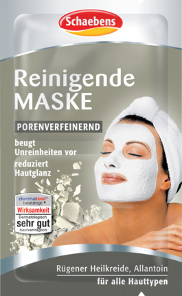 Schaebens (Шебенс) Reinigende Maske Маска для очищения пор лица с лечебным мелом, экстрактом солодки, аллантоином и пантенолом, 2 маски. x 5 мл