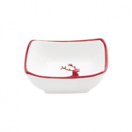 Gmundner Keramik Gmundner Keramik Rubinroter Hirsch Schalchen quadratisch 9x9x3,4 cm Чаша Gmundner Ceramic Ruby Red Deer Square 9x9x3,4 см