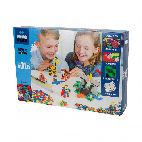 PLUS-PLUS Learn to Build Kreativ Bausteine inkl. Bauplatte Научитесь создавать творческие строительные блоки