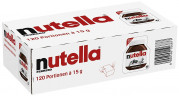 Ferrero Nutella Brotaufstrich 15g x 120 Stk, Паста шоколадная порционная для кафе и дома (Германия), 120 шт по 15 г, индивидуальная упаковка, удобный формат без перерасхода, с фундуком и какао, кремовая текстура, шоколадно-ореховый вкус