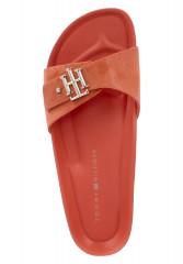 Tommy Hilfiger MOLDED FOOTBED FLAT  Mules orange ПЛАТФОРМА С ФОРМОВАННЫМИ СТУПИЦАМИ Мюли апельсин
