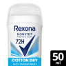 Rexona Nonstop Protection Cotton Dry Stick Rexona Твердый дезодорант Cotton Dry с 72-часовой защитой, 50 мл