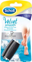 Scholl Velvet Smooth Express Запасные Ролики с Алмазной Крошкой Разыне Варианты Жестковсти 2 шт