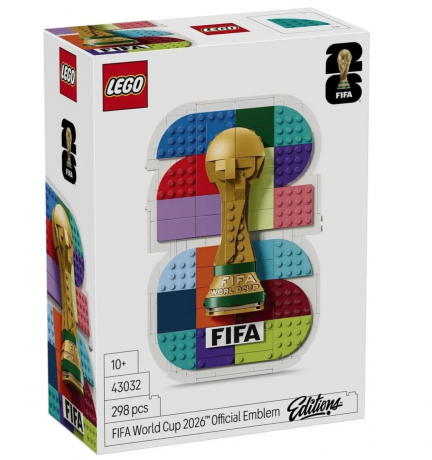 LEGO FIFA World Cup 2026 Official Emblem 43032, Конструктор LEGO (Дания), 298 деталей, официальный логотип чемпионата мира по футболу 2026, коллекционная модель