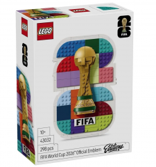 LEGO FIFA World Cup 2026 Official Emblem 43032, Конструктор LEGO (Дания), 298 деталей, официальный логотип чемпионата мира по футболу 2026, коллекционная модель