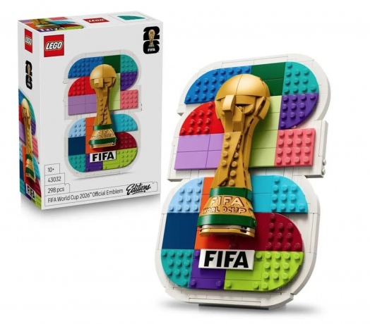 LEGO FIFA World Cup 2026 Official Emblem 43032, Конструктор LEGO (Дания), 298 деталей, официальный логотип чемпионата мира по футболу 2026, коллекционная модель