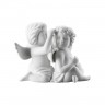 Rosenthal Rosenthal Engelpaar mit Blumenkranz klein weiss matt 6 cm Розенталь пара ангелочков с венком из цветов маленькие белые матовые 6 см