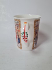 Кружка винтажная Fine Bone China &quot;Около пекарни в канун Рождества&quot;, 10 х 11,5 см, Китай, 1960-70гг.
