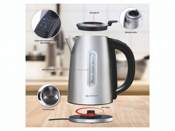 Alpina Alpina Wasserkocher ALPINA Wasserkocher, 1,7 l, 1850...2200 W  Чайник Alpina Чайник ALPINA, 1,7 л, 1850...2200 Вт