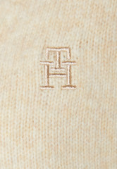 Tommy Hilfiger SHORT DRESS Jumper dress heathered oatmilk КОРОТКОЕ ПЛАТЬЕ платье-джемпер овсяное молоко