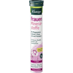 Kneipp Frauen Mineralstoffe Brausetabletten, 15 Stueck, Kneipp шипучие таблетки «Минералы для женщин» с кальцием, магнием, железом, цинком и витаминами, 15 шт.