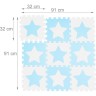 relaxdays 36 x Puzzlematte Sterne weiss-blau 36 x коврик-пазл звезды бело-голубой