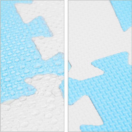 relaxdays 36 x Puzzlematte Sterne weiss-blau 36 x коврик-пазл звезды бело-голубой
