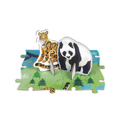 Janod -WWF Edukativ-Puzzle mit Figuren 350 Teile -Обучающий пазл WWF с фигурками 350 деталей