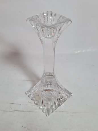 Подсвечник винтажный La Galleria с декором, хрусталь, 17,5 x 7 см, Германия, 1960-70гг.