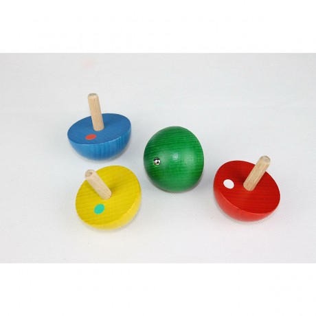 Holzspielzeug Halbkugelkreisel Blau Деревянная игрушка полусферический волчок синий