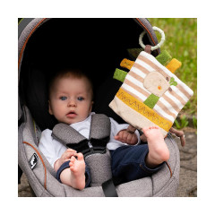 Fehn Knistertuch Giraffe mit Ring Жираф из хрустящей ткани с кольцом