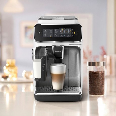 Philips Philips Kaffeevollautomat 3200 Serie EP3243/70 LatteGo, inkl. gratis Genusspaket im Wert von UVP 49,99 €, weiss Полностью автоматическая кофемашина Philips серии 3200 EP3243/70 LatteGo, включая бесплатный пакет развлечений стоимостью 49,99 евро,