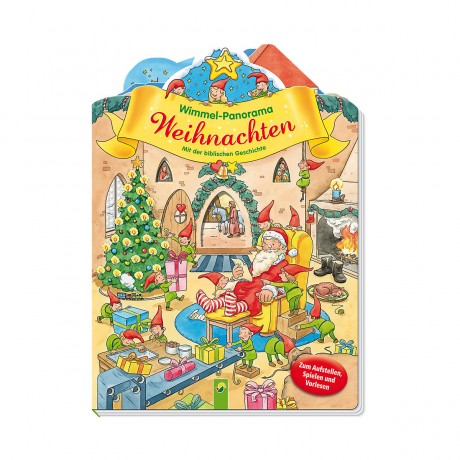 Schwager  Steinlein Verlag Wimmel-Panorama Weihnachten zum Ausklappen und Aufstellen Панорама скрытых объектов Рождество