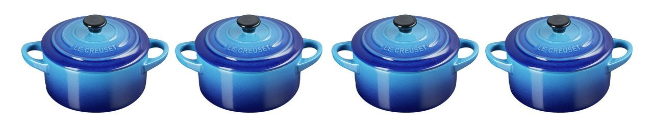 Le Creuset LE CREUSET Mini-Cocotte 4er-Set AZURE blau LE CREUSET мини-набор-кокотки из 4 шт. AZURE