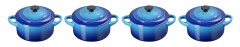 Le Creuset LE CREUSET Mini-Cocotte 4er-Set AZURE blau LE CREUSET мини-набор-кокотки из 4 шт. AZURE