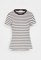 Tommy Hilfiger SLIM GOLD C-NK SS Print T-shirt white/desert sky SLIM GOLD C-NK SS Футболка с принтом белое/пустынное небо