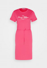 Tommy Hilfiger REGULAR SHORT DRESS Jersey dress bright cerise pink ОБЫЧНОЕ КОРОТКОЕ ПЛАТЬЕ Платье из джерси ярко-вишнево-розовый