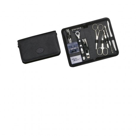 Hans Kniebes Herren-Pflegeset, Amalfi-Vollrindleder, 162 x 98 mm  Мужской набор для ухода за телом, натуральная кожа Amalfi, 162 x 98 мм.