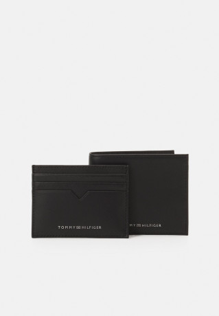 Tommy Hilfiger HOLDER & MINI WALLET SET Wallet black НАБОР ДЕРЖАТЕЛЯ И МИНИ-КОШЕЛЬКА Бумажник черный