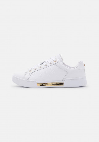 Tommy Hilfiger EMBOSSED MONOGRAM Trainers white/gold РЕЗЬБОВАЯ МОНОГРАММА Кроссовки белое золото