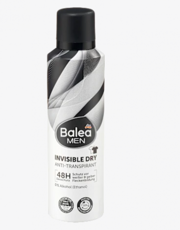 Balea MEN Antitranspirant Deospray Invisible Dry, 200 ml Дезодорант-антиперспирант спрей Invisible Dry, 200 мл