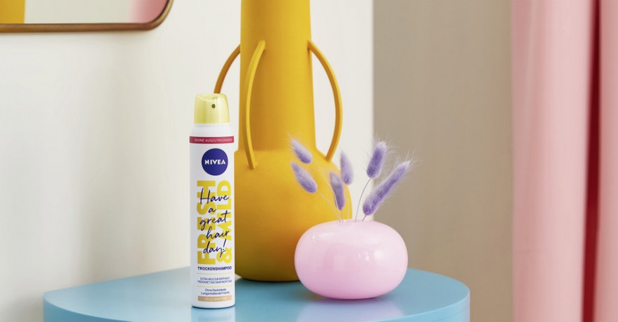 NIVEA Fresh & Mild Trockenshampoo fur helle Haartone, 200 ml, Нивеа Сухой шампунь для светлых волос, без остатков, веганский, 200 мл