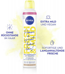 NIVEA Fresh &amp; Mild Trockenshampoo fur helle Haartone, 200 ml, Нивеа Сухой шампунь для светлых волос, без остатков, веганский, 200 мл