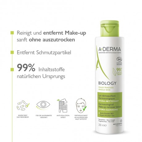 A-DERMA Biology Make-up Entfernungslotion  Биологический лосьон для снятия макияжа