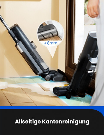 meeteu meeteu Nass-Trocken-Akkusauger 4-in-1 Kabellos mit Akku Staubsauger, 45 Minuten Laufzeit, automatische Reinigung Беспроводной пылесос Meeteu для влажной и сухой уборки, беспроводной пылесос 4-в-1 с аккумулятором, время работы 45 минут, автоматичес