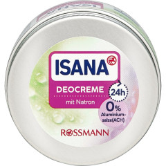 ISANA Deocreme 50ml, Изана Крем-дезодорант с натроном, масло миндаля и ши, 24ч защита, 0% алюминия, 50 мл