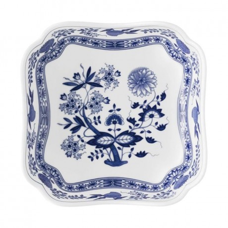 Hutschenreuther Hutschenreuther Blau Zwiebelmuster Schussel eckig 20 cm Квадратная миска Hutschenreuther с синим луком 20 см