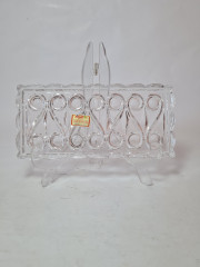 Поднос винтажный хрустальный Joska, 20 x 9,5 x 2 см, Германия, 1960-70гг.