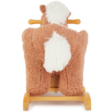 bieco Schaukelpferd Plusch Pferd Schaukeltier 60 cm Baby Wippe Holz Spielzeug ab 9M Schaukeltiere Лошадка-качалка Плюшевая лошадка-качалка 60 см Детская качалка Деревянная игрушка от 9M Животные-качалки
