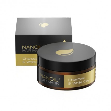 Nanoil Charcoal & White Clay Hair Mask Маска для волос с углем и белой глиной