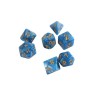 dice4friends 7-tlg. RPG Wurfelset Pearl: Azur\/Gold 7 шт. RPG Dice Set Жемчуг: Лазурь/Золото