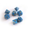dice4friends 7-tlg. RPG Wurfelset Pearl: Azur\/Gold 7 шт. RPG Dice Set Жемчуг: Лазурь/Золото
