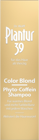 Plantur 39 Shampoo Phyto-Coffein Color Blond Шампунь Плантур 39 окрашивающий против выпадения волос, для светлых волос, 250 мл
