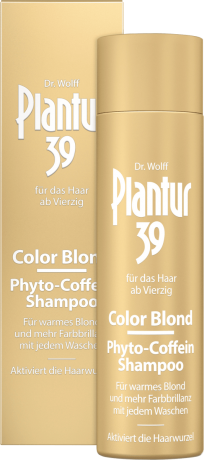 Plantur 39 Shampoo Phyto-Coffein Color Blond Шампунь Плантур 39 окрашивающий против выпадения волос, для светлых волос, 250 мл